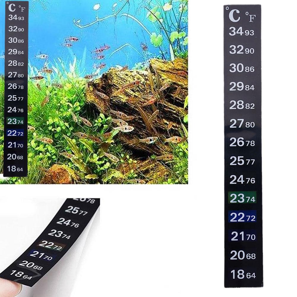 Temperature Strip Thermometer - Akuarium Digital, stiker tangki ikan pengukur