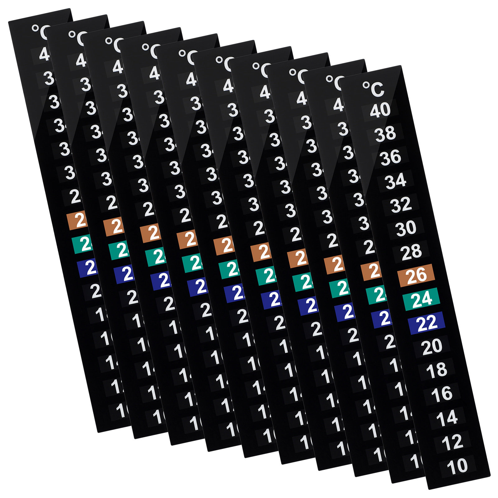 10Pcs Strip Termometer Kristal - Temperature Strip Thermometer ulasan dan harga