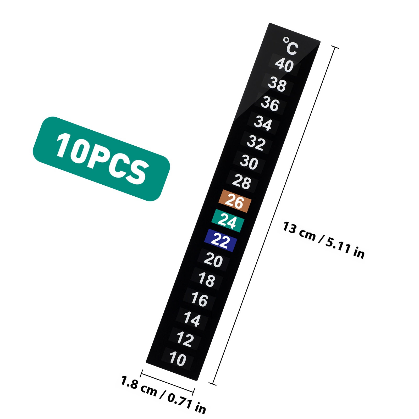 10Pcs Strip Termometer Kristal - Temperature Strip Thermometer ulasan dan harga