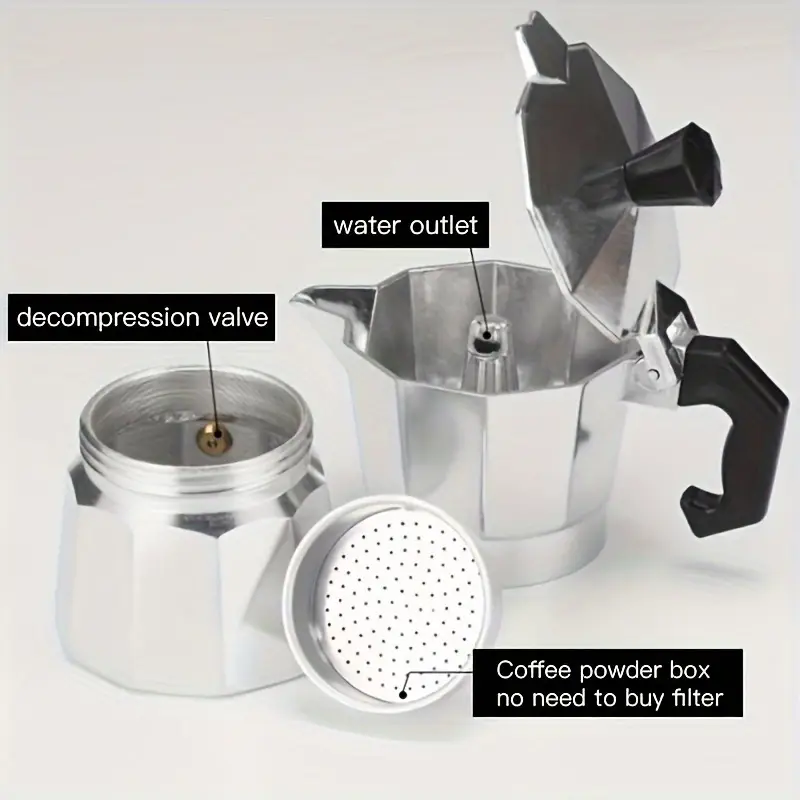 Moka Pot Aluminium Klasik 50-3 - Coffee Equipment Set ulasan dan harga